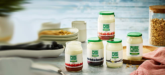 Pure Nature yoghurts Pure Nature yoghurts